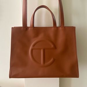 TELFAR MEDIUM TAN SHOPPING BAG